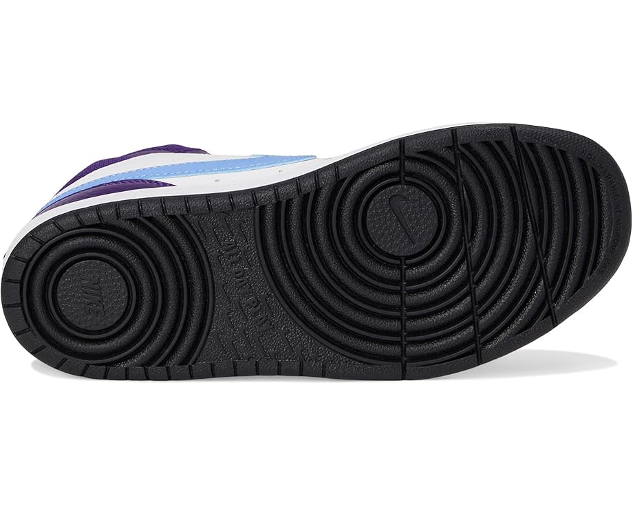 Детские кроссовки Nike Kids Court Borough Mid 2 (Little Kid), White/Royal Pulse/Eggplant — фото 3