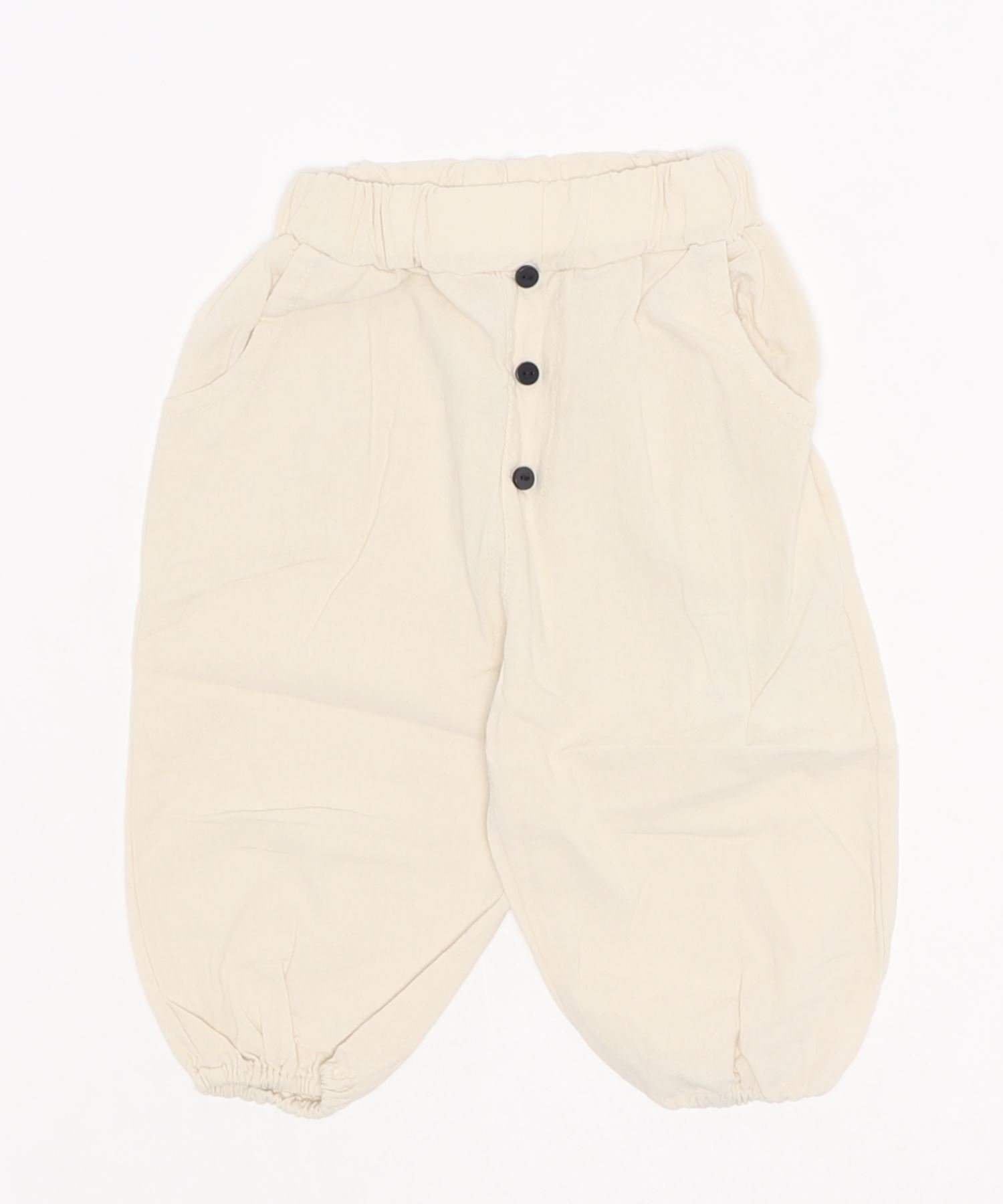 Корейская детская одежда, брюки зауженного кроя на пуговицах Aimoha Kids, Light beige