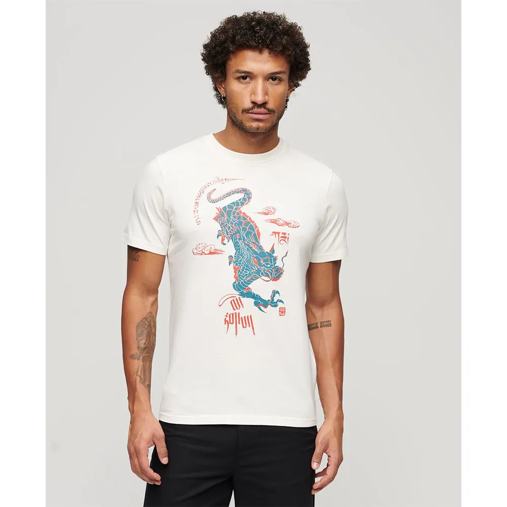 

Футболка с коротким рукавом Superdry Kailash Dragon, белый