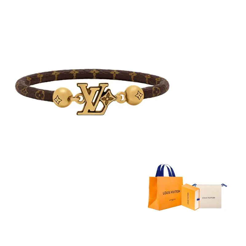 

LOUIS VUITTON Браслет из лакированного полотна мужский brown