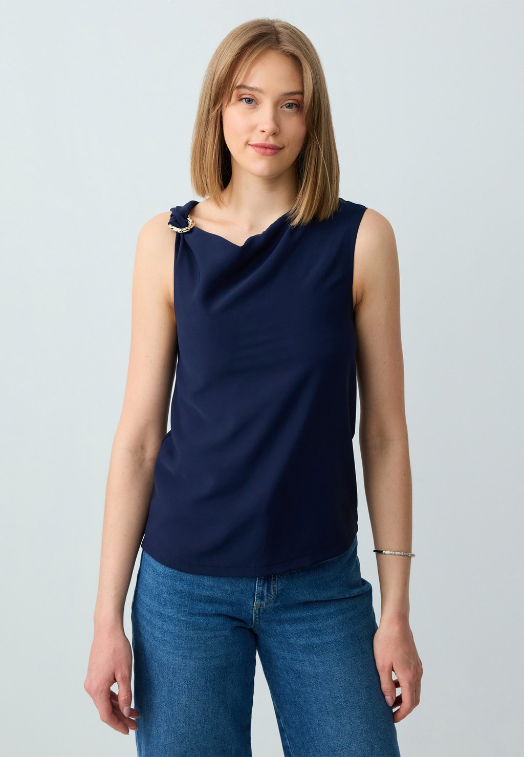 

Блуза STRAIGHT CUT BOAT NECK SLEEVELESS - Top Jimmy Key, темно-синий