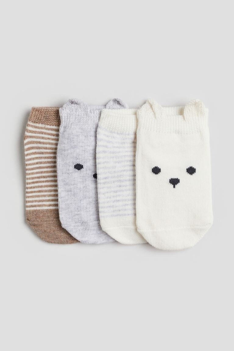 

Упаковка из 4 коротких носков H&M, бежевый
