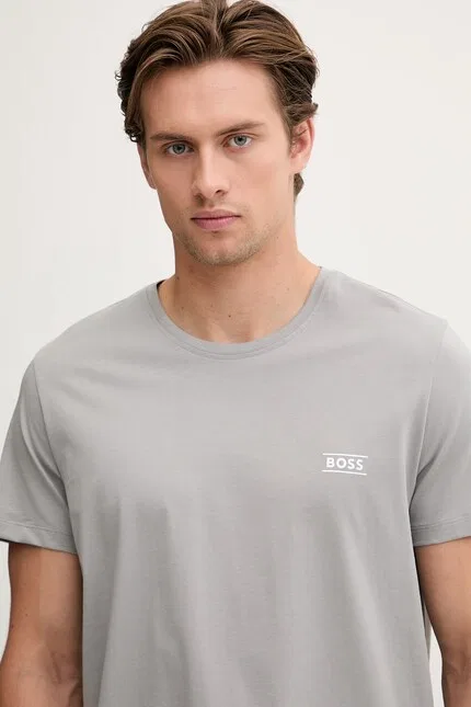 Футболка из мягкого хлопка TShirtRN BOSS, серый — фото 4