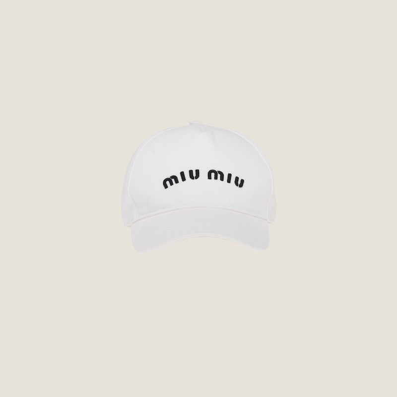 

Хлопковая бейсболка Miu Miu, белый