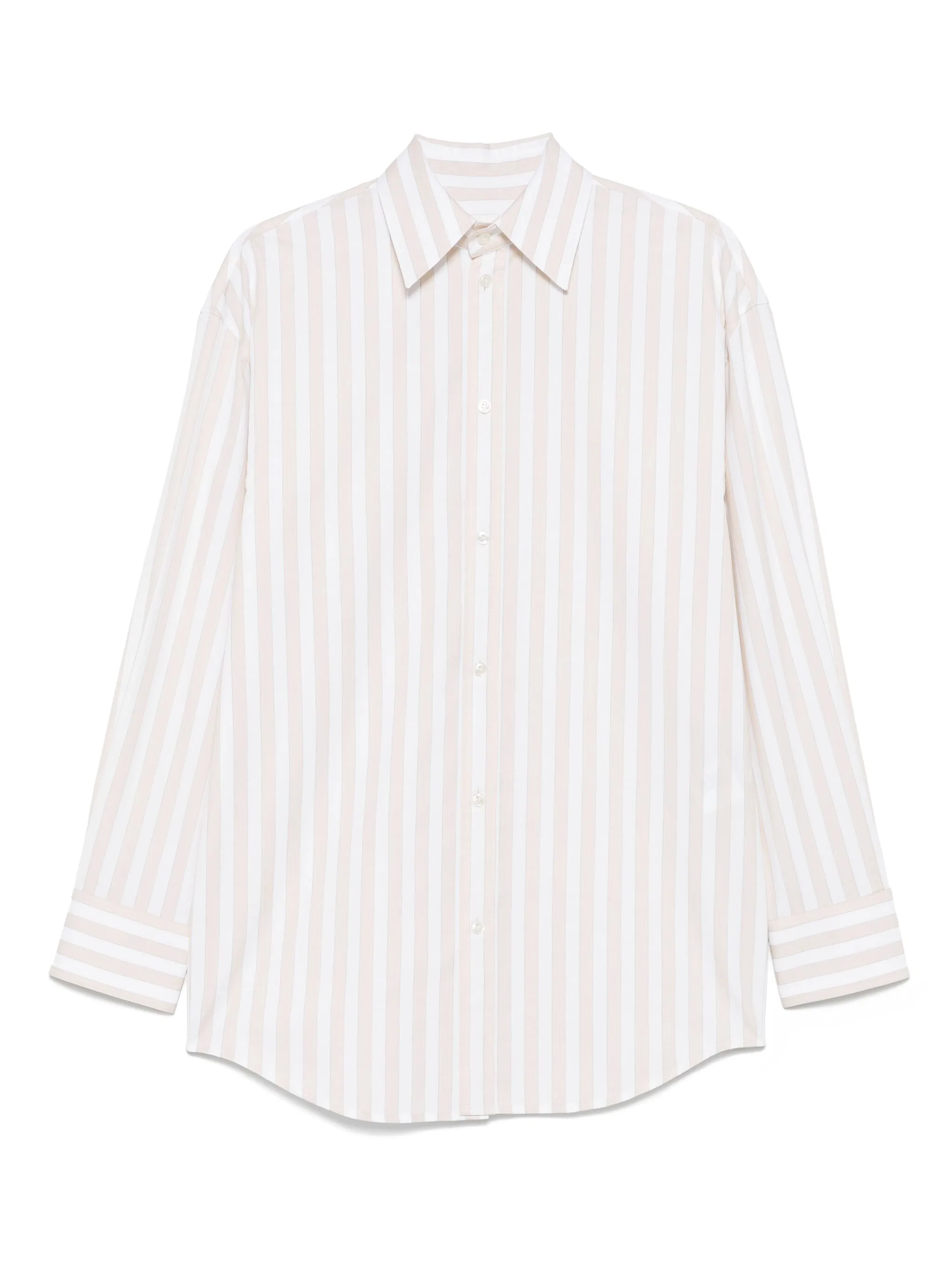 

Рубашка в полоску Saint Laurent, бежевый