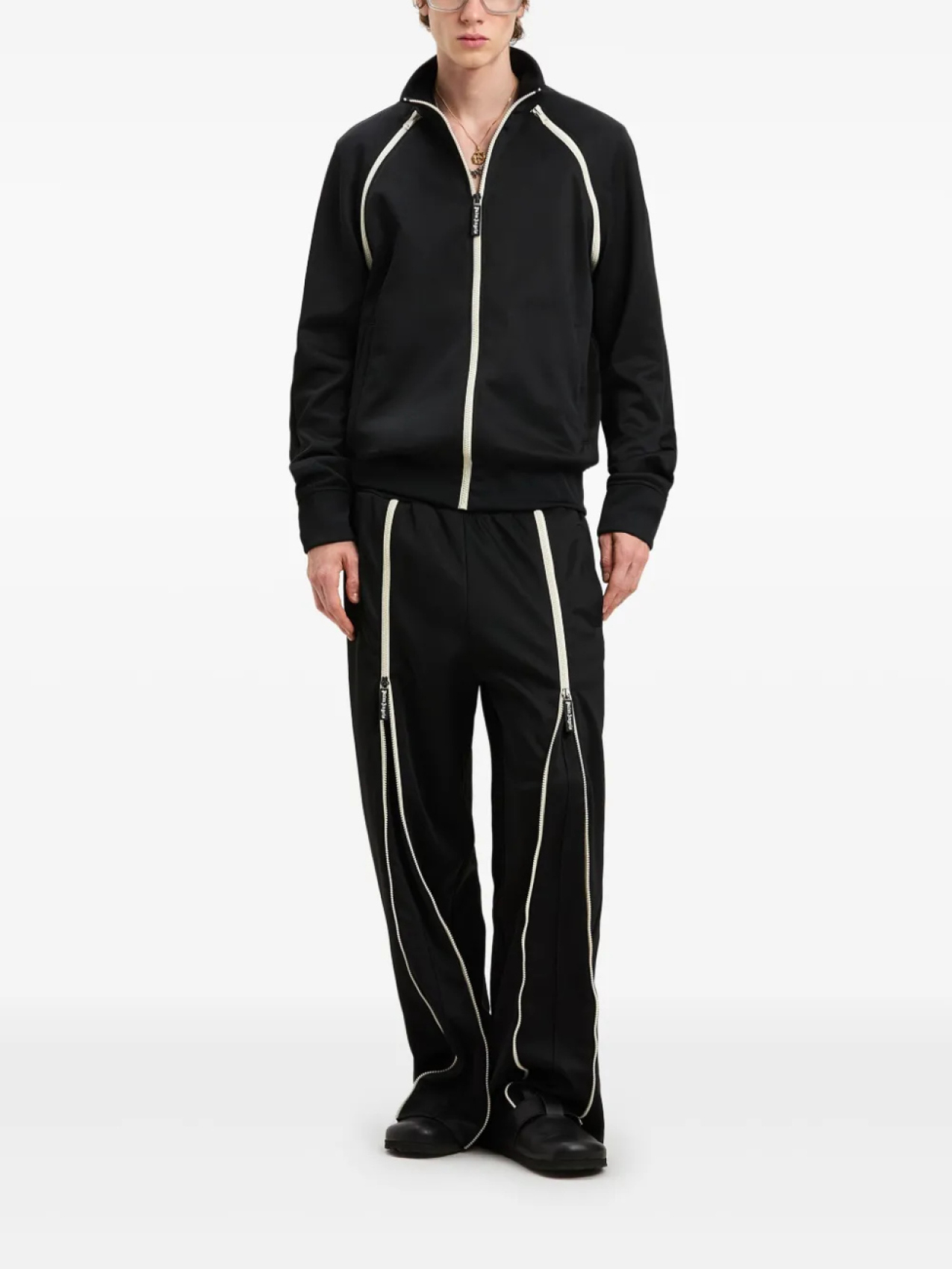 Спортивная куртка с контрастными вставками Palm Angels, черный — фото 2