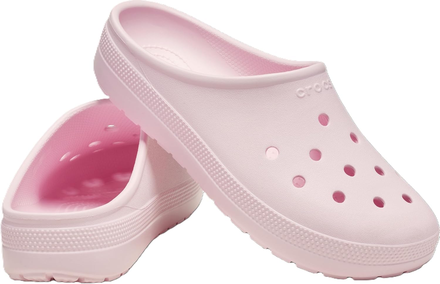 Классические низкие сабо Crocs унисекс для взрослых. Обувь без шнурков, розовый — фото 2