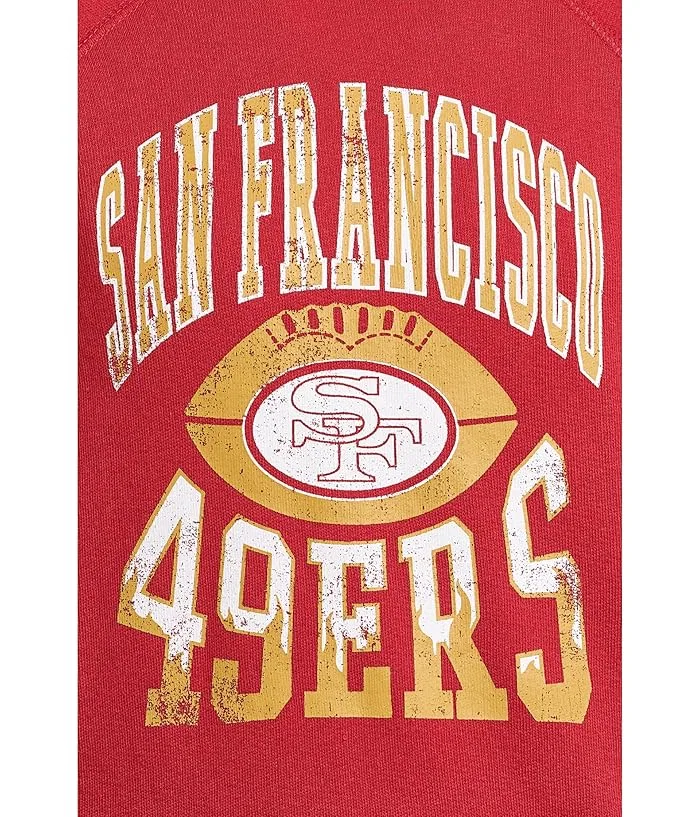 Толстовка с флисом San Francisco 49ers Hot Route Raglan Junk Food Clothing Kids, Licorice — фото 3