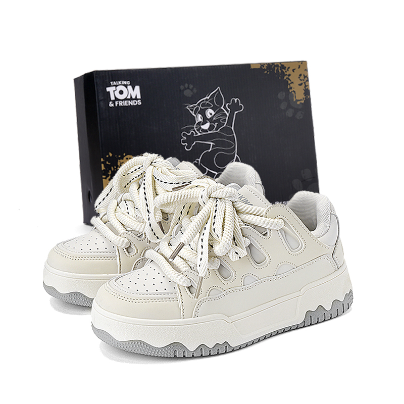 

TALKING TOM Антискользящие и износостойкие дышащие скейтбордские кроссовки унисекс Pearl Beige, цвет Pearl Beige