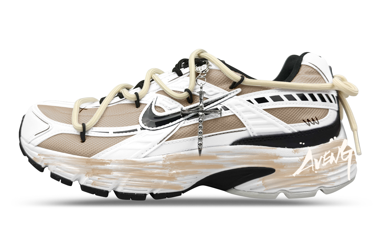 

Кроссовки для бега мужские низкие с амортизацией Initiator, дышащие и поддерживающие Nike, белый коричневый