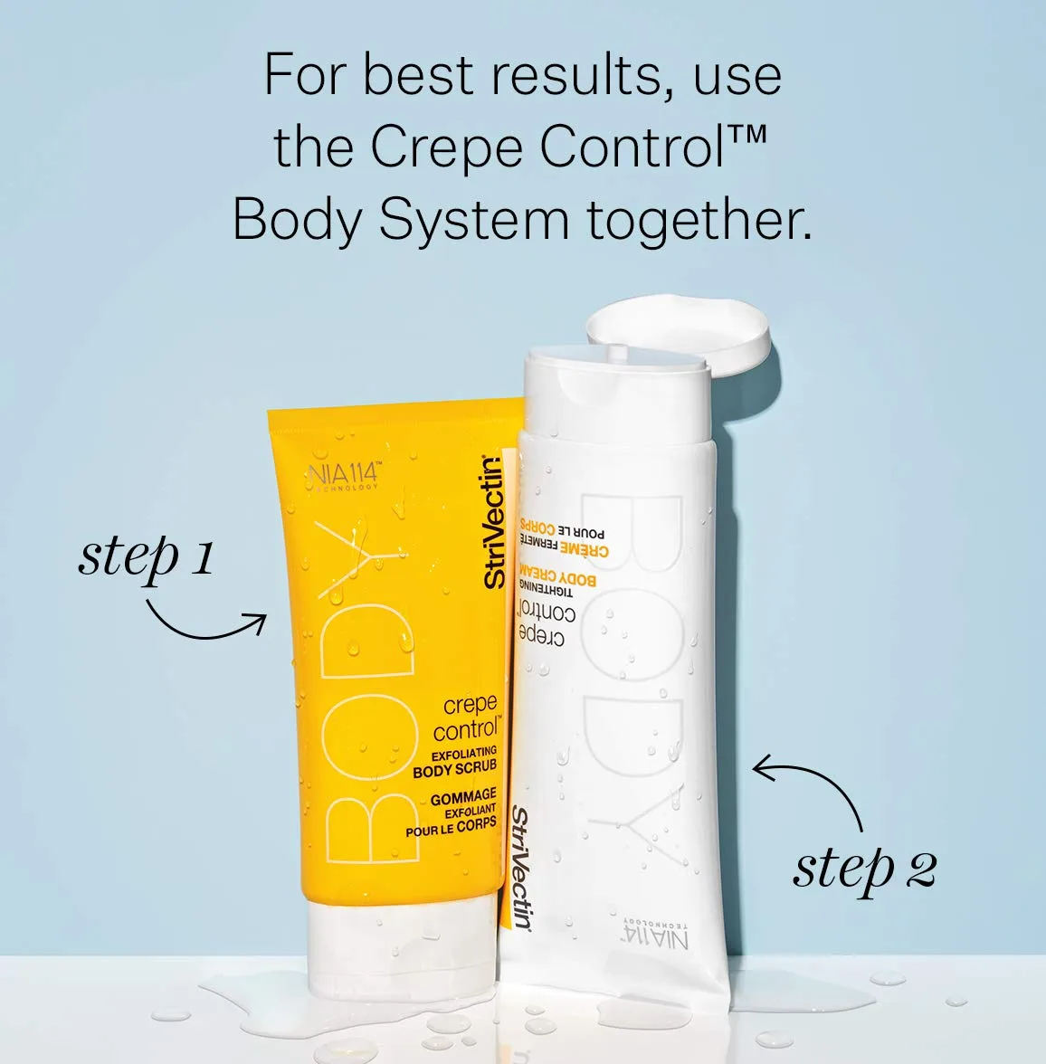 Крем для тела StriVectin Crepe Control Tightening Body Cream, 6,7 жидких унций, и отшелушивающий скраб для тела Crepe Control Exfoliating Body Scrub, 5 жидких унций. — фото 3