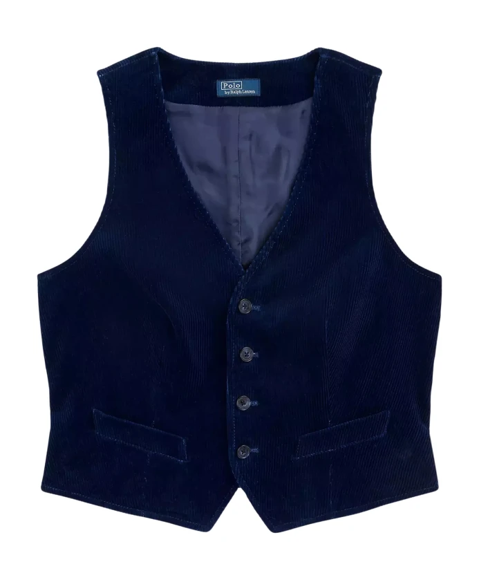 

Темно-Синий вельветовый жилет Ralph Lauren, синий