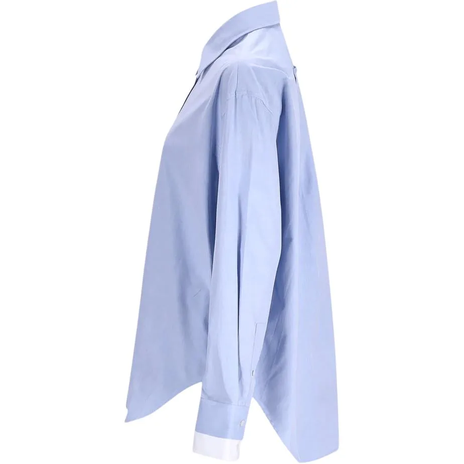Acne Studios Рубашка Women's Light Blue Pointed Collar Straight Fit — фото 4