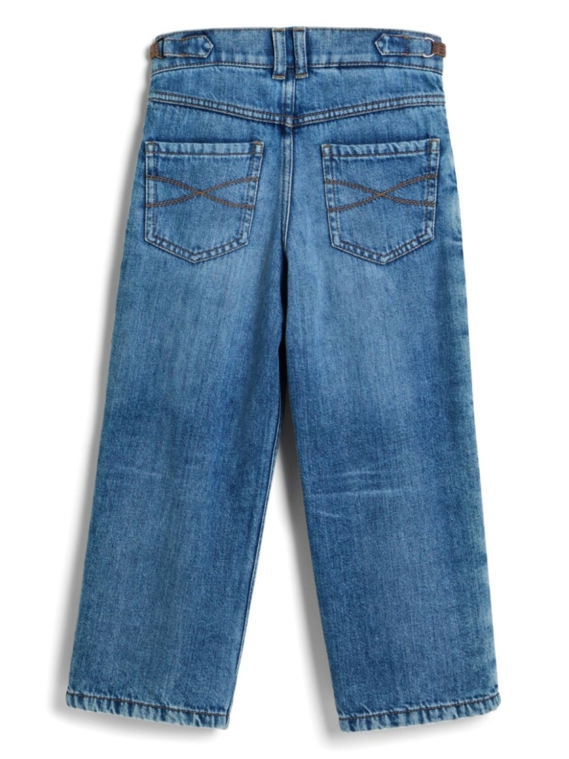 Brunello Cucinelli Kids хлопковые прямые джинсы, синий — фото 2
