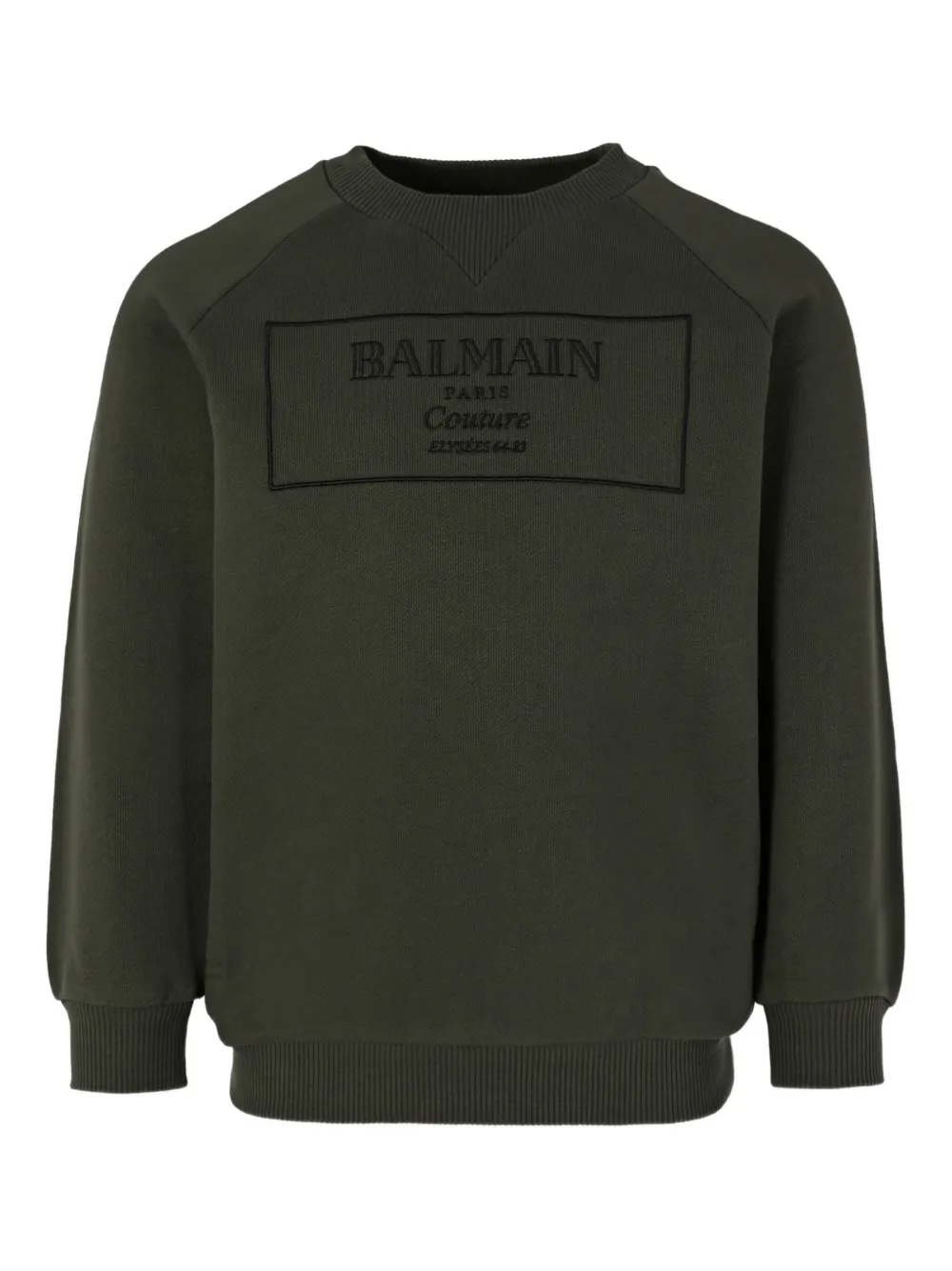 

Толстовка с вышитым логотипом Balmain Kids, зеленый