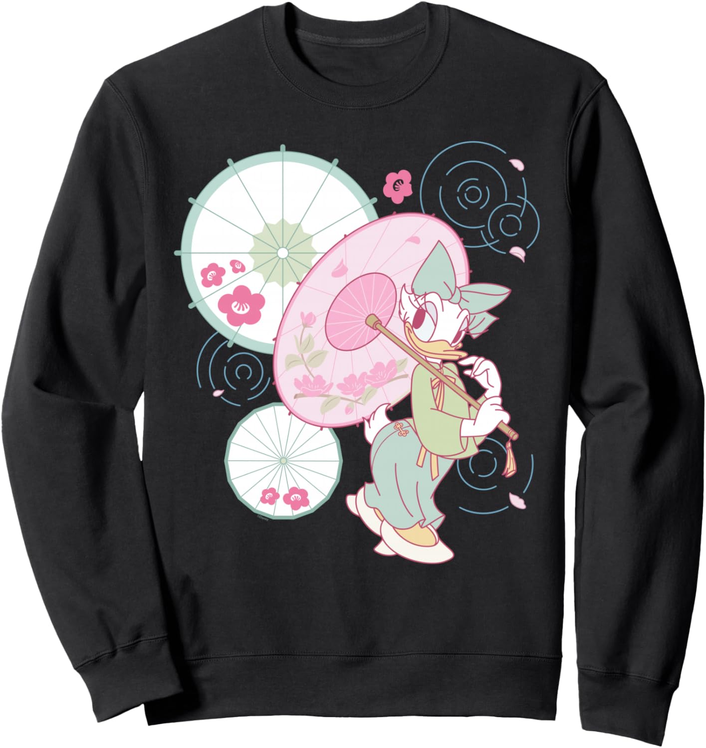 

Весенняя толстовка Disney с изображением Дейзи Дак и фестиваля сакуры, черный