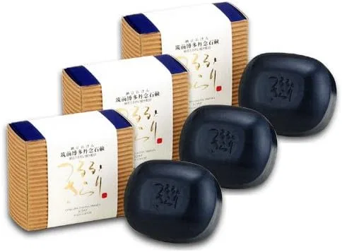 Набор для умывания Натто мыло High Grade Tsuru to Sarari 3 шт 110 г