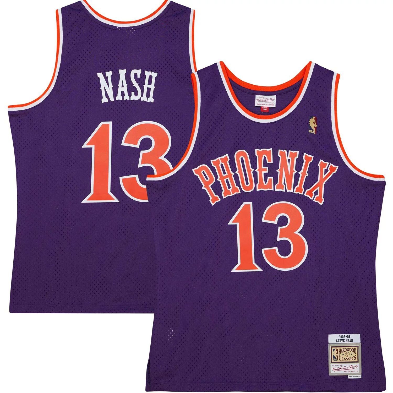 

Мужская майка Mitchell & Ness Steve Nash Purple Phoenix Suns 2005/06 Hardwood Classics Swingman