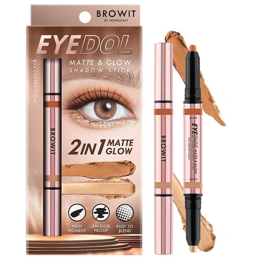 

Browit Eyedol Matte And Glow Shadow Stick 1г. 04 Медное сияние, Copper Glow
