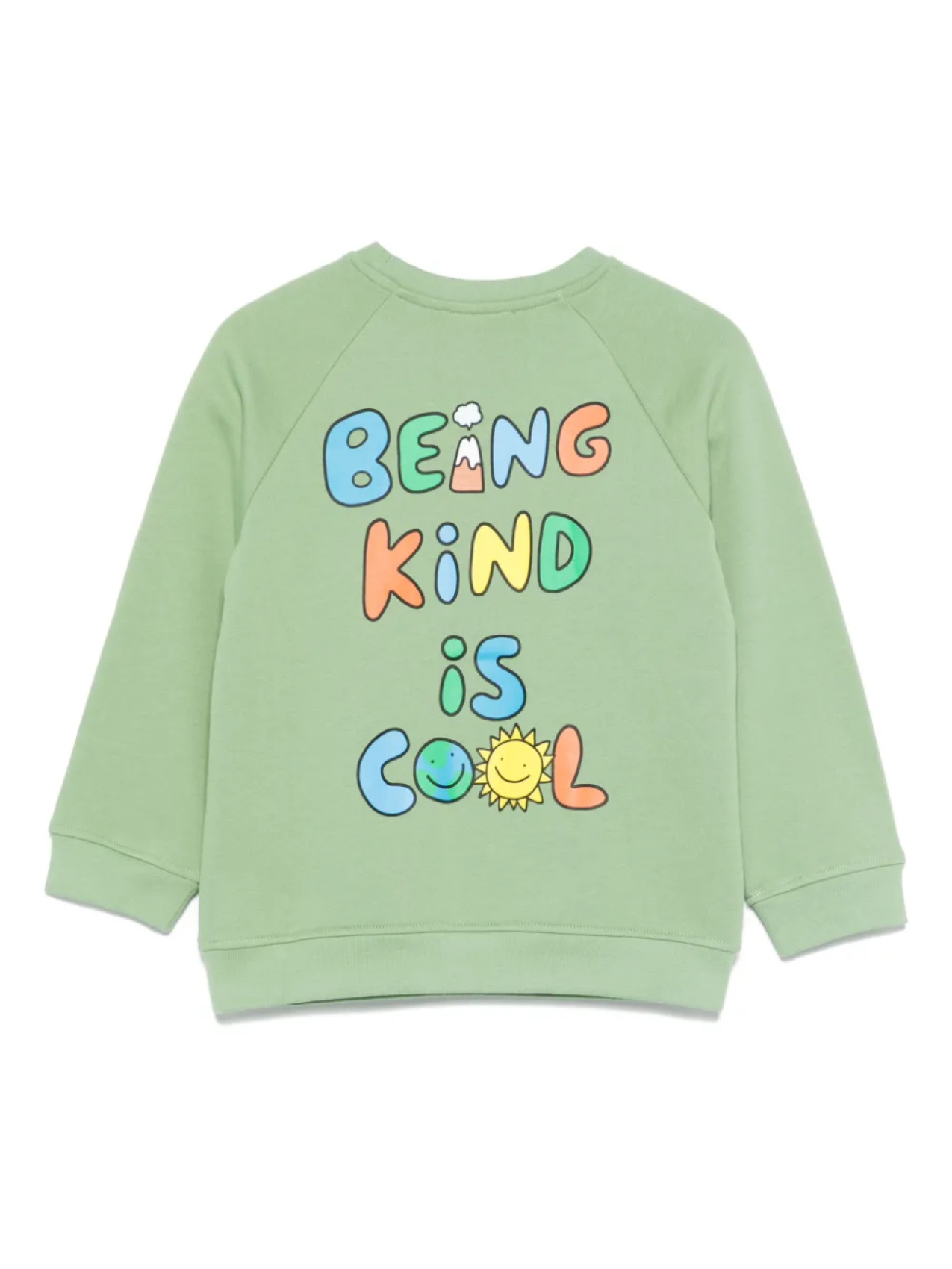 Толстовка с аппликацией «Облака» Stella McCartney Kids, зеленый — фото 2