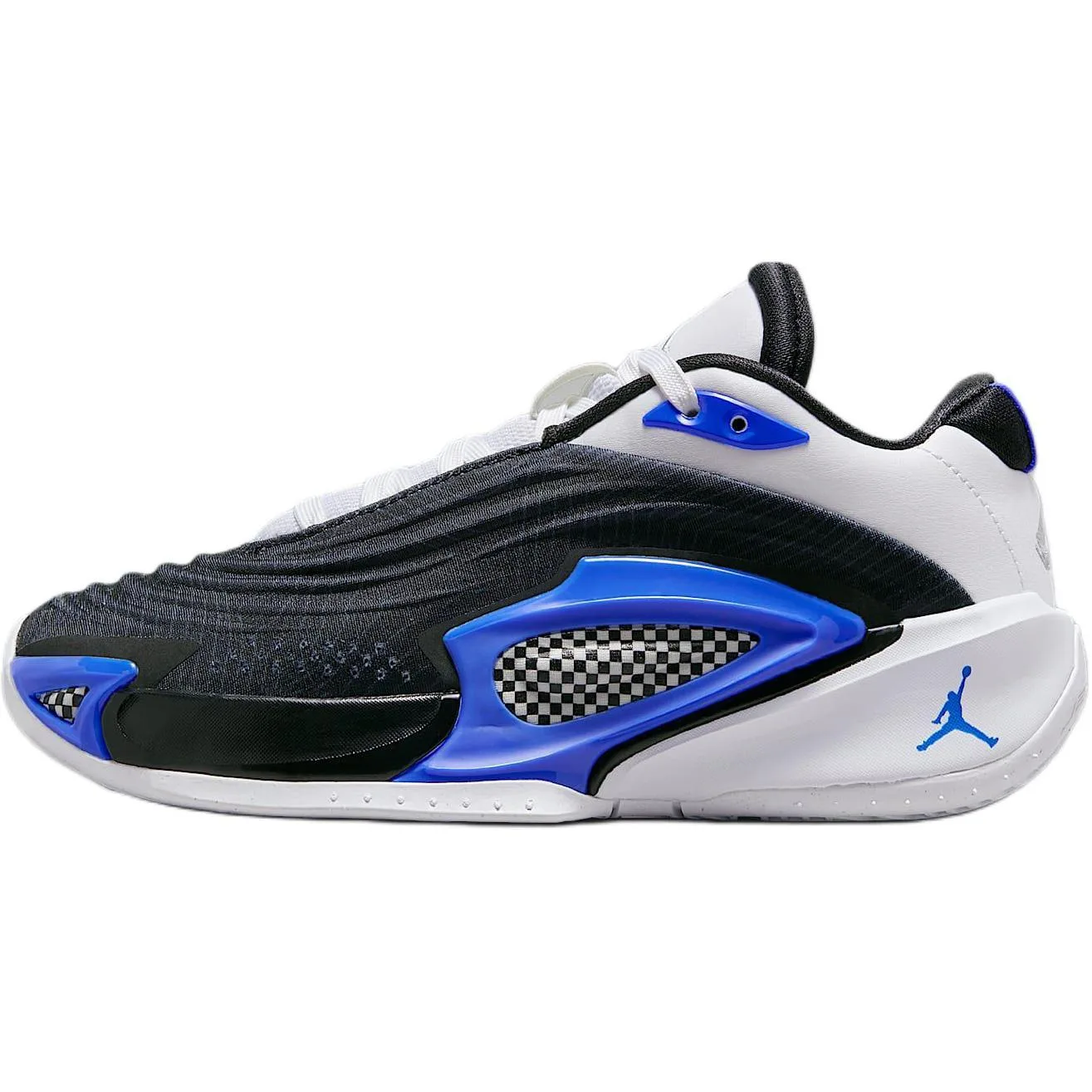 Jordan Luka 3 Slip Resistant Abrasion Resistant низкие детские баскетбольные кроссовки Black/White/Blue для подростков