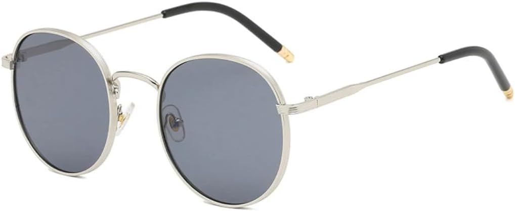 

Классические роскошные солнцезащитные очки в крупной овальной металлической оправе для женщин и мужчин, для путешествий, вождения и активного отдыха, с защитой от УФ-излучения UV400 TVTBBVV, Silver Gray