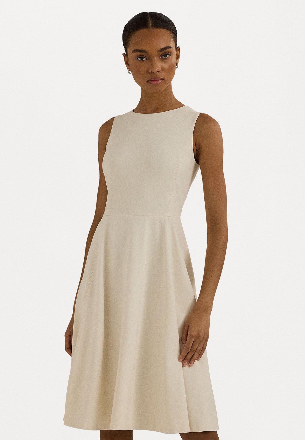 

Платье из джерси PONTE FIT AND FLARE DRESS Lauren Ralph Lauren, слоновая кость