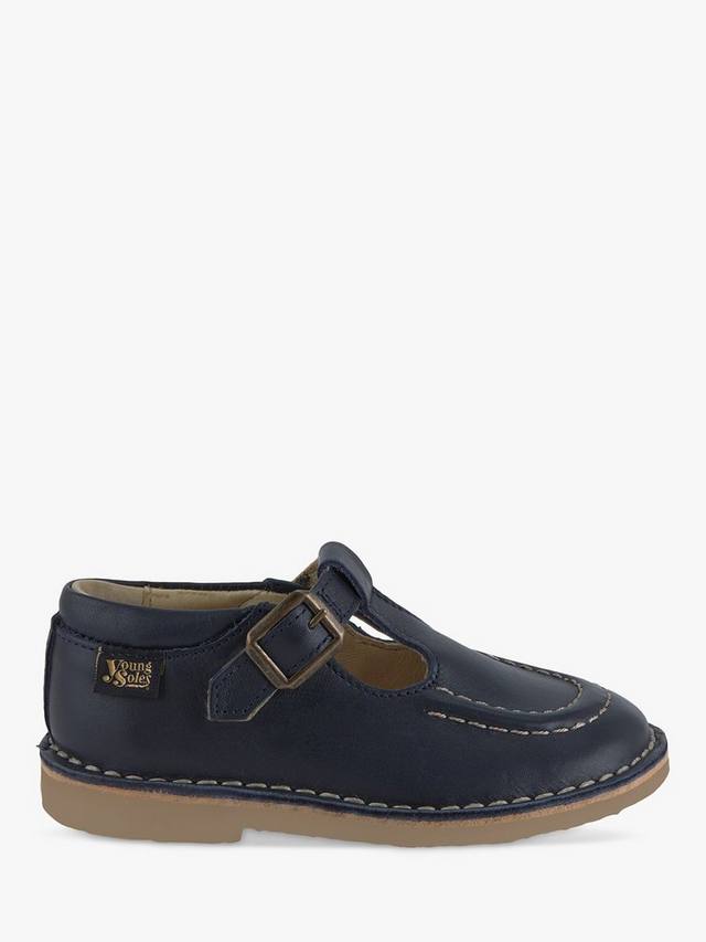 

Детские кожаные туфли Parker T-Bar Young Soles, Navy