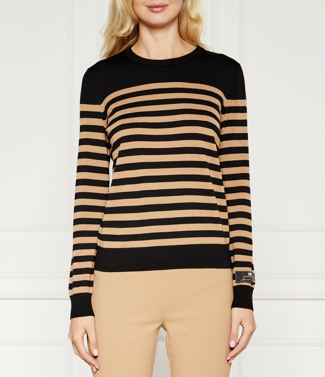 

Свитер из шерсти Elisabetta Franchi Regular Fit, черный