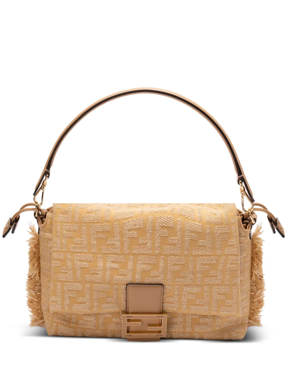 

Сумка на плечо Zucca Mamma с бахромой FENDI, нейтральный