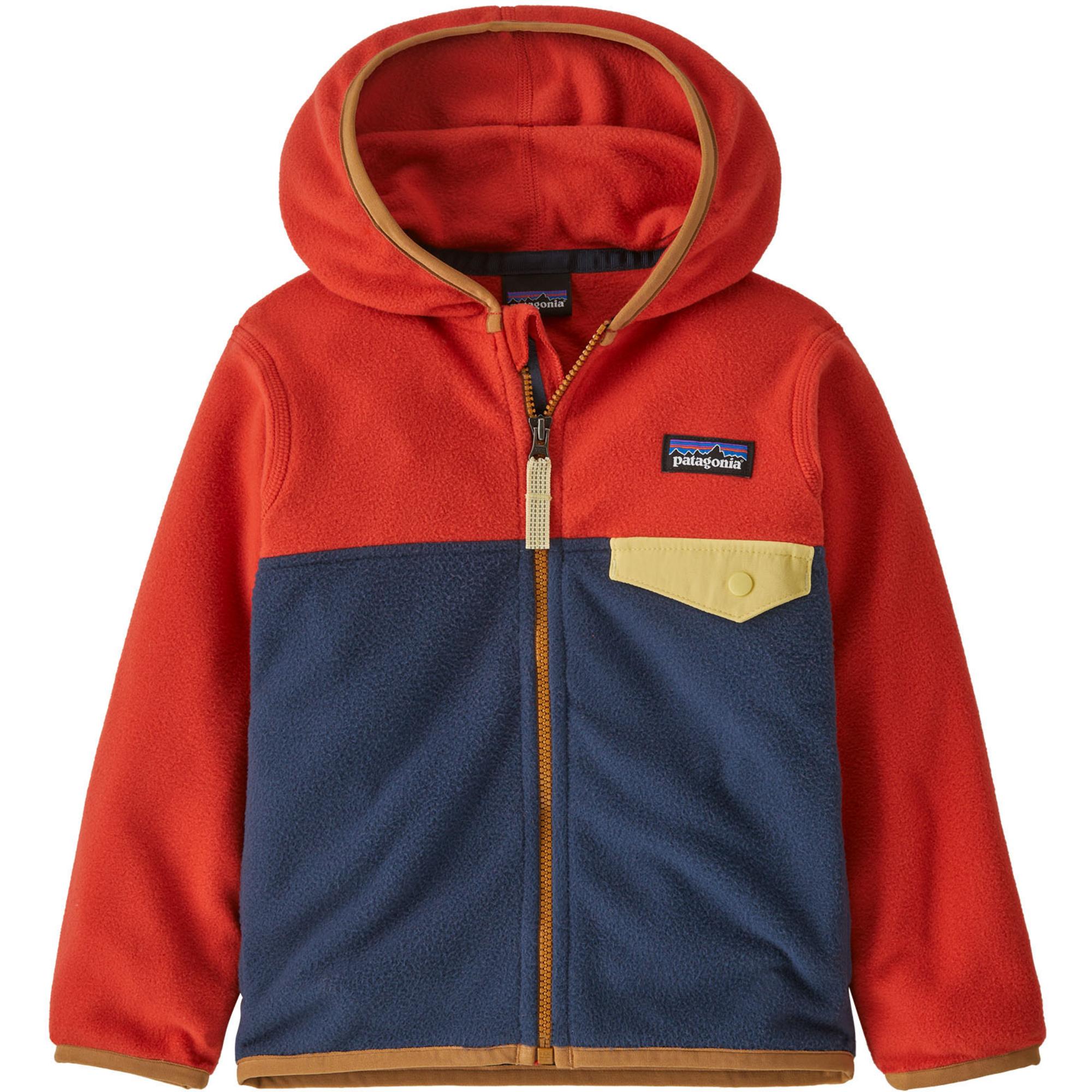 

Детская флисовая куртка Micro D с застежкой на кнопках Patagonia, New Navy/Madder Red