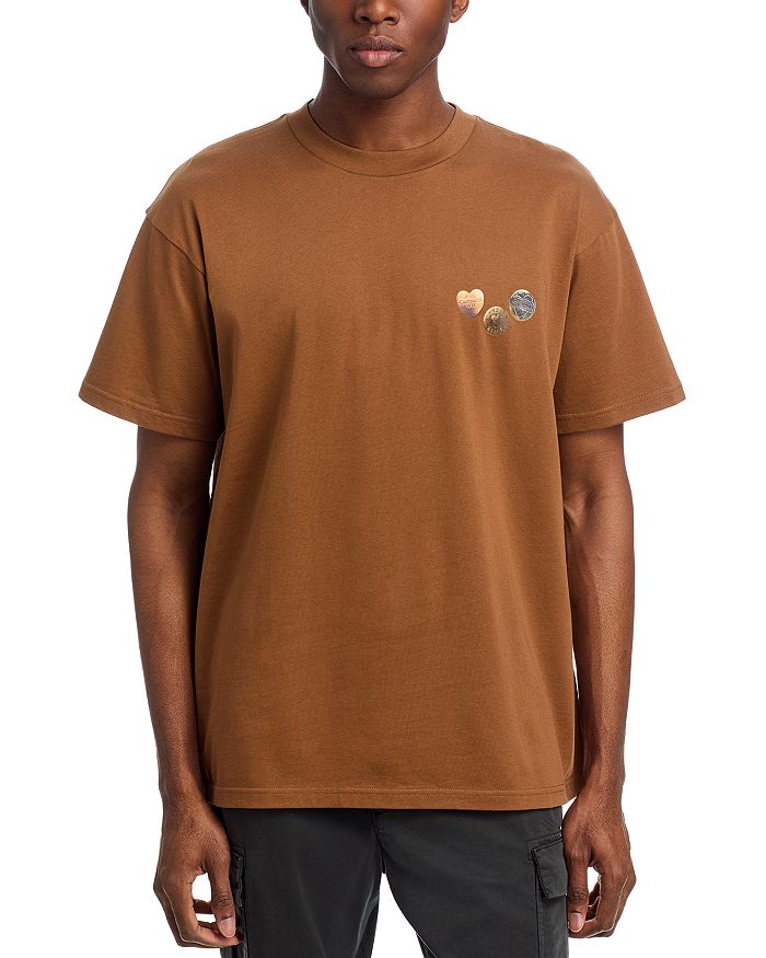 

Футболка с принтом Hamilton Brown Carhartt WIP, коричневый