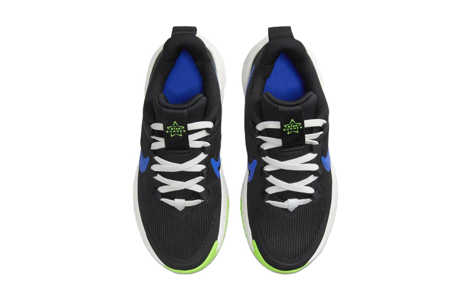 Кроссовки Nike Star Runner 4 PS 'Black Racer Blue', зеленый — фото 4