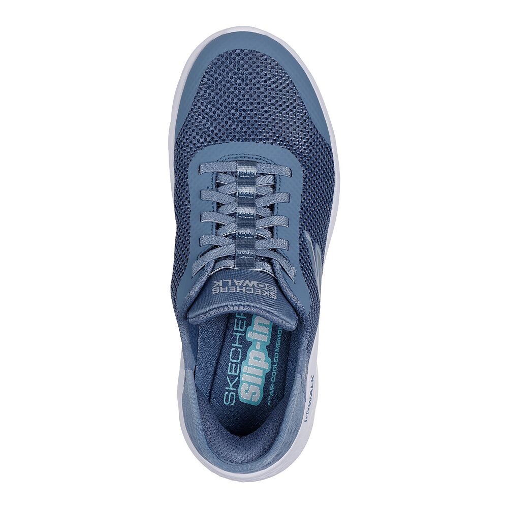 Женские кроссовки Skechers Hands Free Slip-ins GO WALK Flex Grand Entry, синий — фото 3