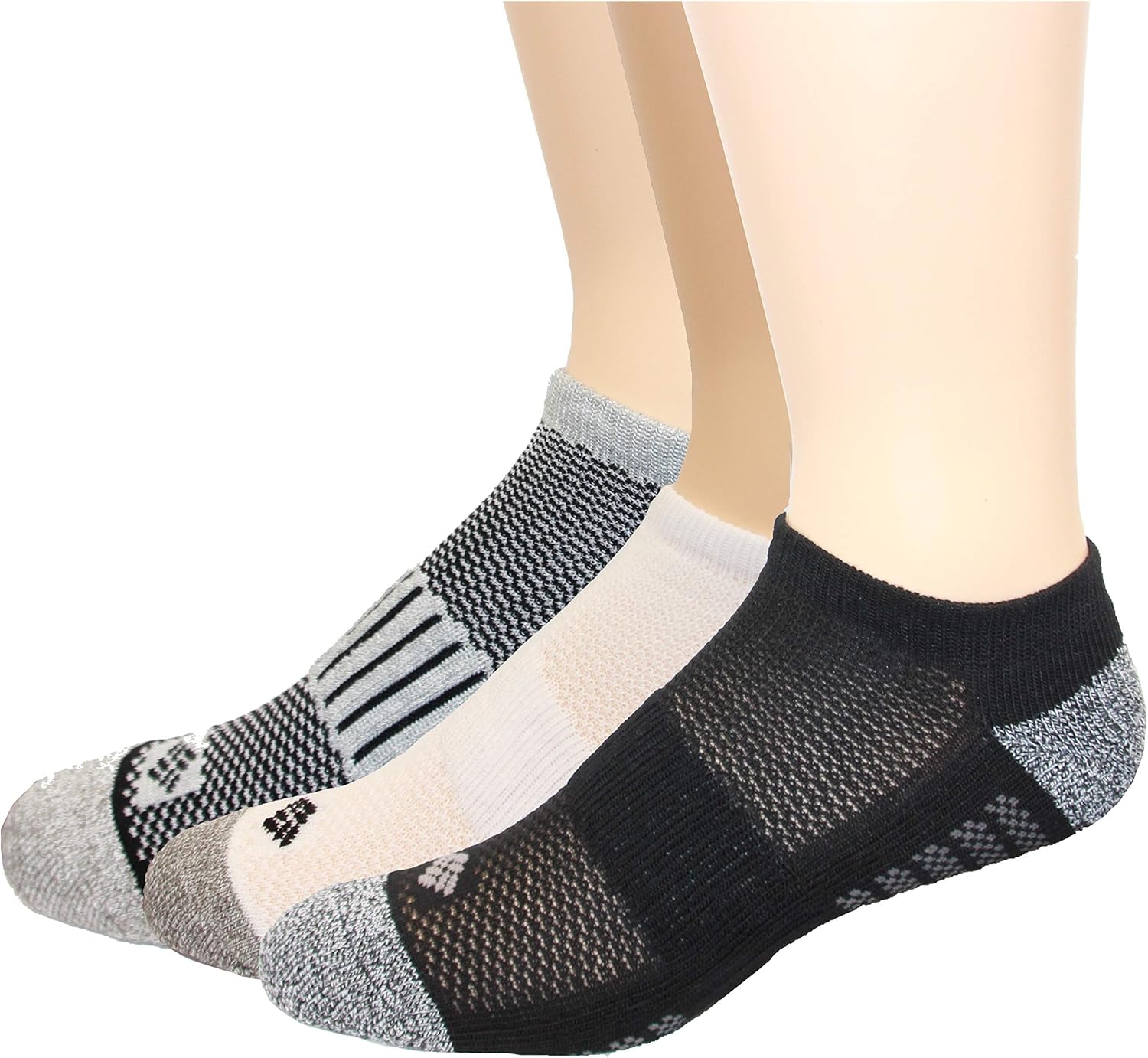 

Columbia женские укороченные носки Pique Footbed, 6 пар, Black-Grey-White