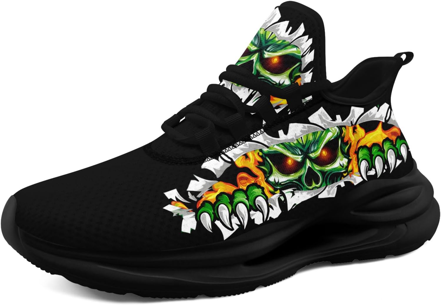 

Кроссовки с черепом для мужчин и женщин, стильная элегантность, готические графические повседневные спортивные кроссовки для тенниса и тренировок Awsole, белый/черный/зеленый/оранжевый