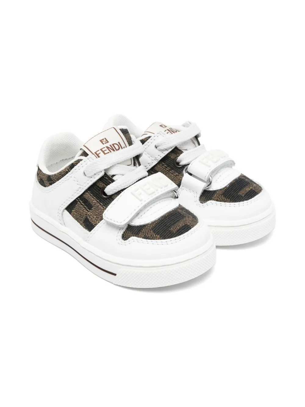 

Кроссовки с логотипом FF FENDI KIDS, белый