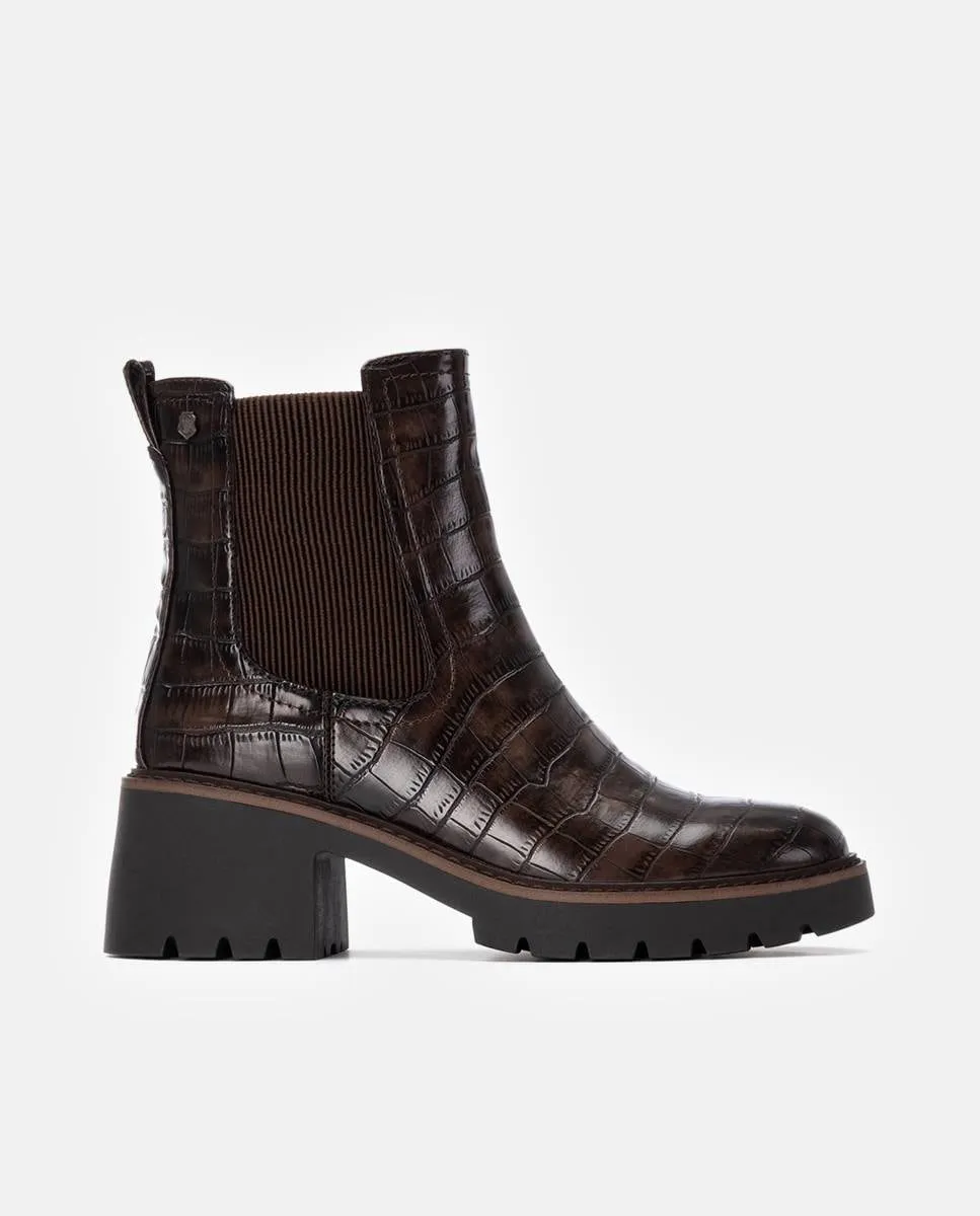 Женские ботильоны на широком каблуке в стиле челси Carmela, темно-коричневый