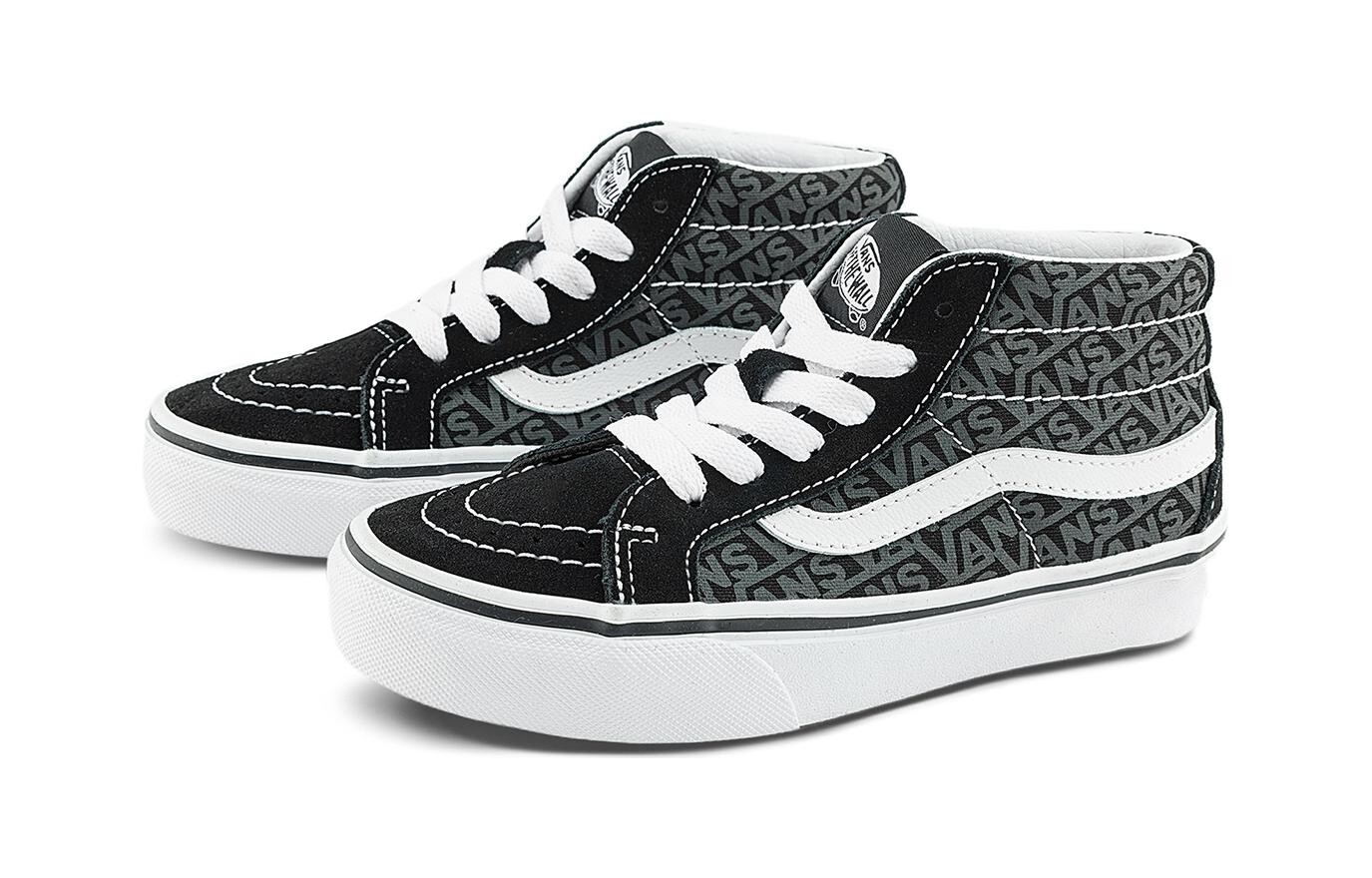 Детские кроссовки для скейтбординга Vans SK8 PS, Black/Gray — фото 2