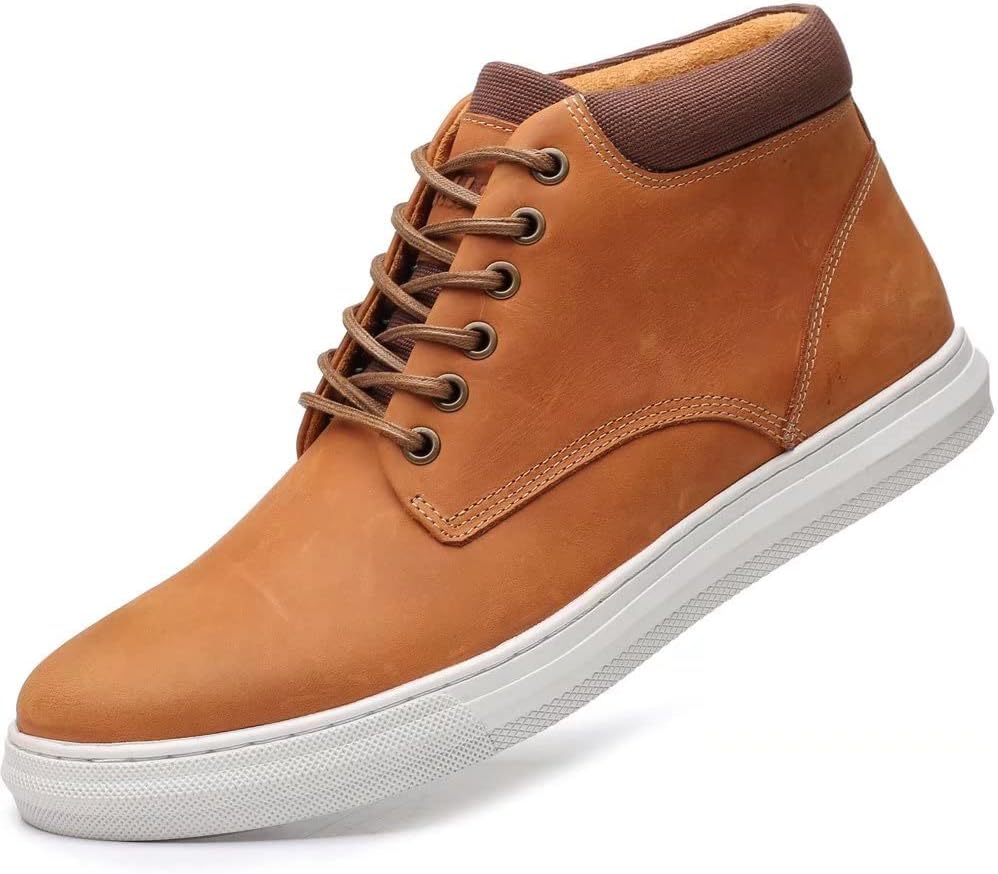 

Кроссовки Arkbird, повседневные, кожаные ботинки Чака на шнуровке для мужчин, коричневый