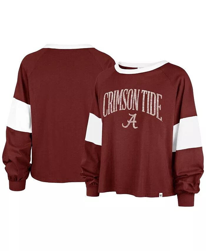

Женская футболка Crimson Alabama Crimson Tide Upside Rhea Raglan с длинным рукавом '47 Brand