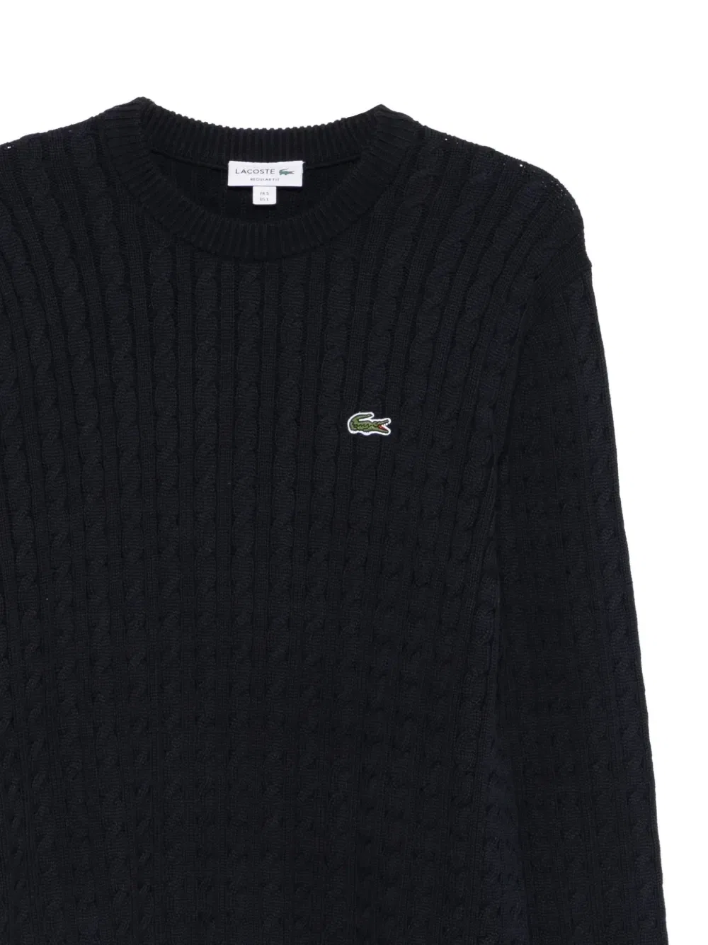 Свитер крупной вязки с логотипом-нашивкой Lacoste, синий — фото 3