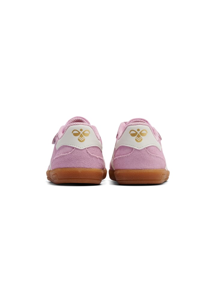 Hummel Кроссовки Shoelaces Sneakers Victory Suede Lifestyle Kids в цвете ROSEATE SPOONBILL — фото 2