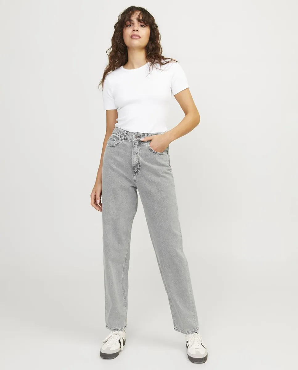 

Женские джинсы Lisbon mom fit с высокой посадкой Jack & Jones, серый