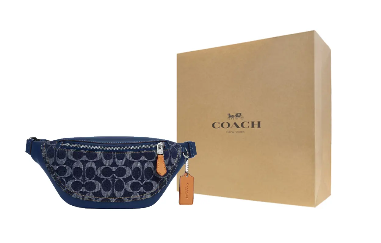 

COACH Кроссбоди поясная сумка мини мужская синяя