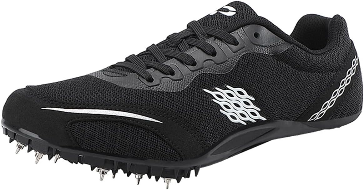 

Кроссовки для легкой атлетики для мужчин, женщин, мальчиков и девочек, шипованные для бега, прыжков, профессиональные беговые с шипами Donfaauk, черный