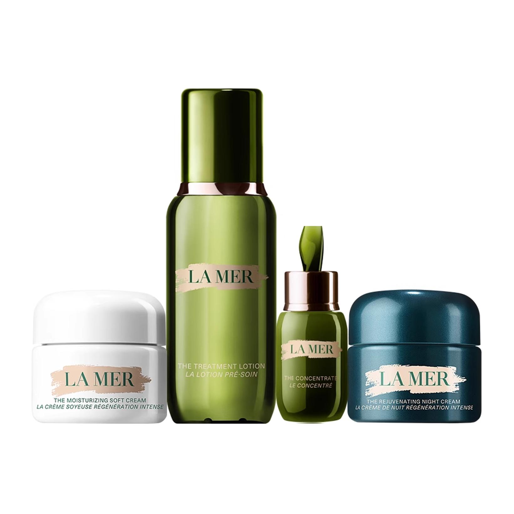 

Набор для ухода за кожей Hailanzhimi Yueyan с эффектом лифтинга, увлажняющий и восстанавливающий 15мл+30мл+30мл+100мл LA MER