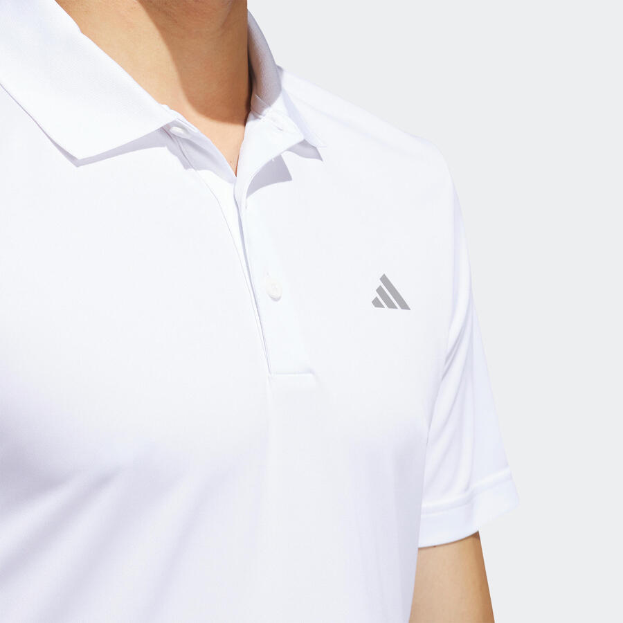 Мужская рубашка-поло для гольфа с коротким рукавом - ADIDAS белая — фото 3