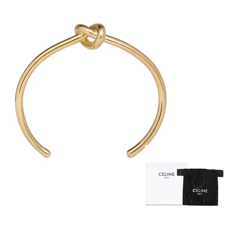 

Ультратонкий браслет с узлом из латуни с золотым покрытием CELINE