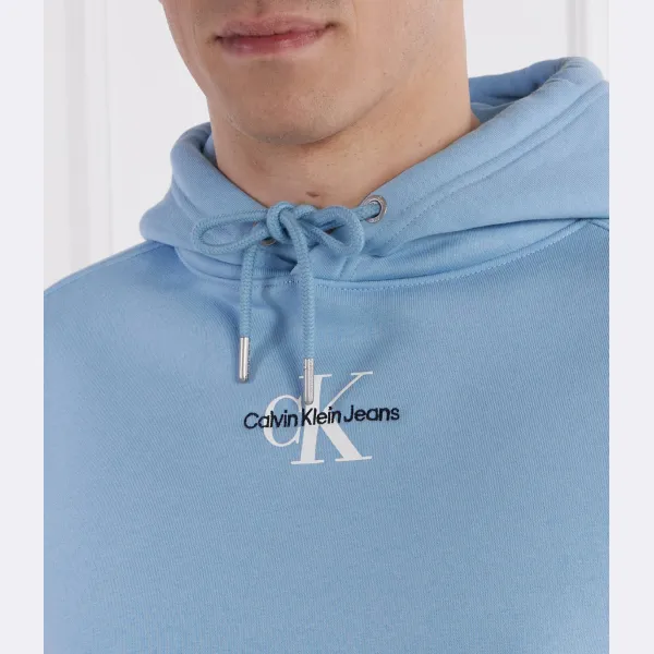 Толстовка обычного кроя с монологом Calvin Klein, синий — фото 3